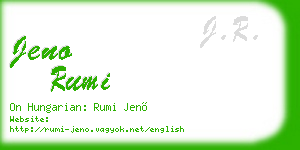 jeno rumi business card