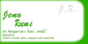 jeno rumi business card